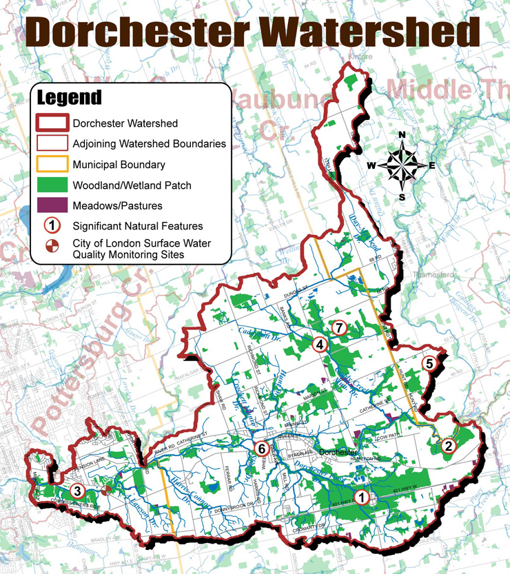 Map of the Dorchester Watershed
