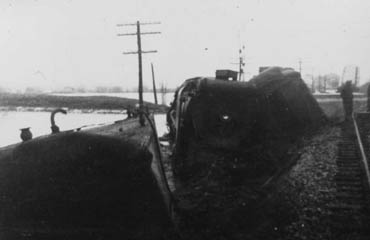 CNR train wreck near Beachville when tracks were undermined