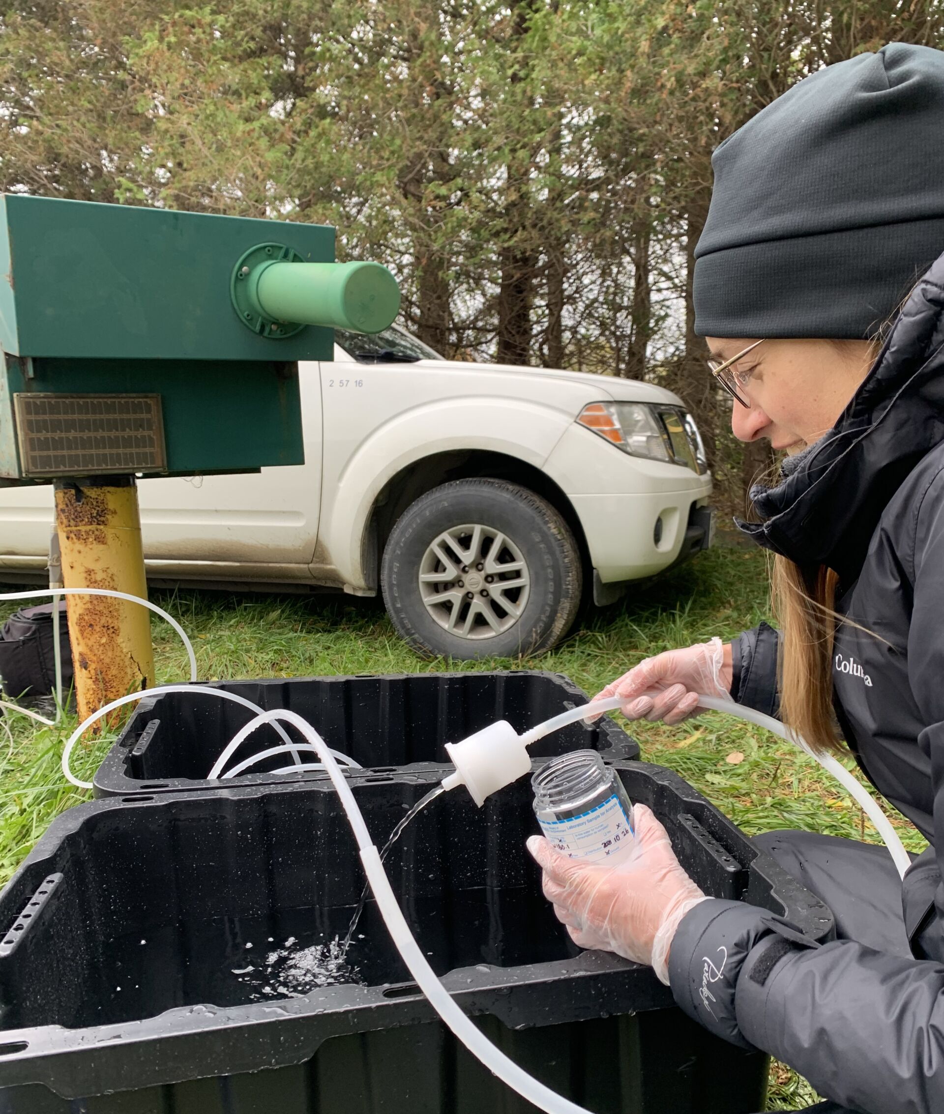 UTRCA staff take groundwater sample.