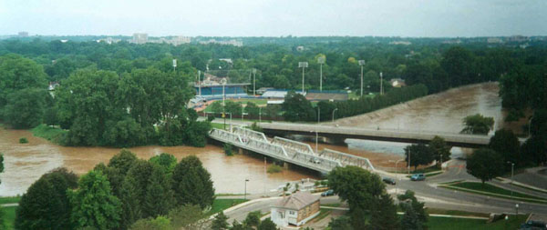 Forks of the Thames and the West London Dyke during the July 2000 Flood