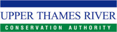 Upper Thames River Conservation Authority logo in blue, green and white
