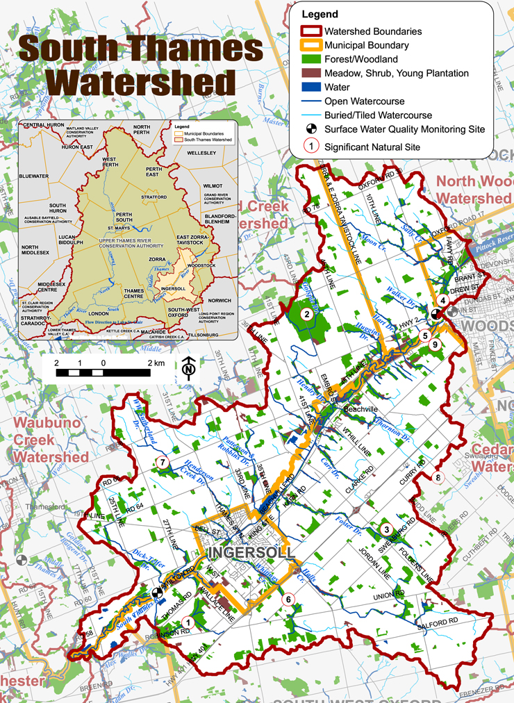 South Thames Watershed Map